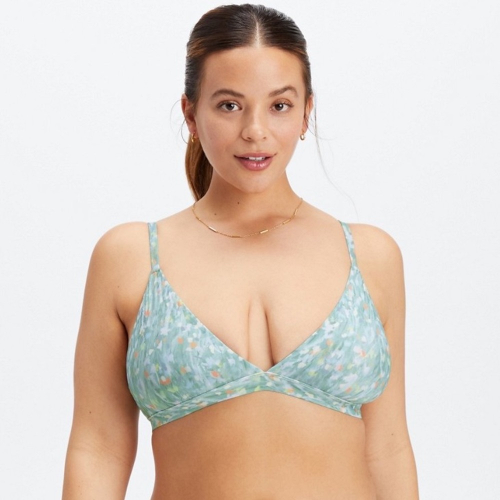 Fine Touch Daytime Garden Print Triangle Bralette